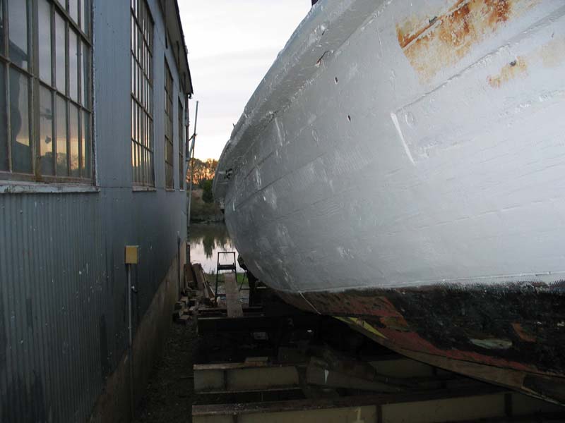 outside of hull